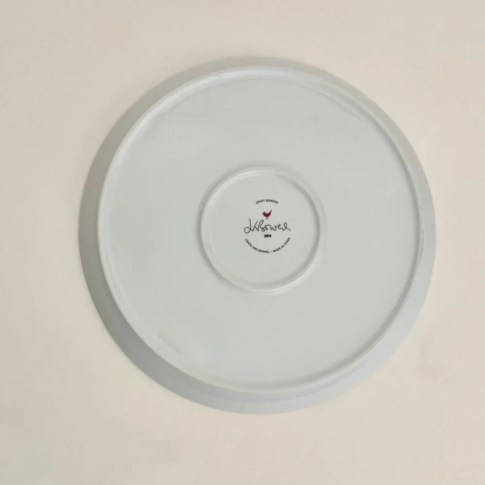 CRATE AND BARREL Cookies For Santa Jenny Bowers Serving Platter Plate 2014